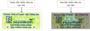 Minh họa mẫu tem chống giả Bộ Công an mẫu tem do Công ty CP giải pháp chống giả An Hà phát hành