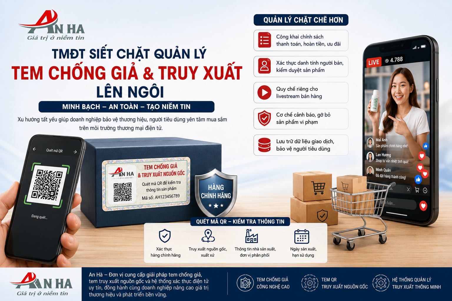 Tem chống giả và truy xuất trở thành xu hướng tất yếu